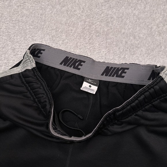 Nike SMU Mustangs Therma-Fit Sweatpants Men's Large Black Baggy Wide Leg Stretch - Picture 2 of 11